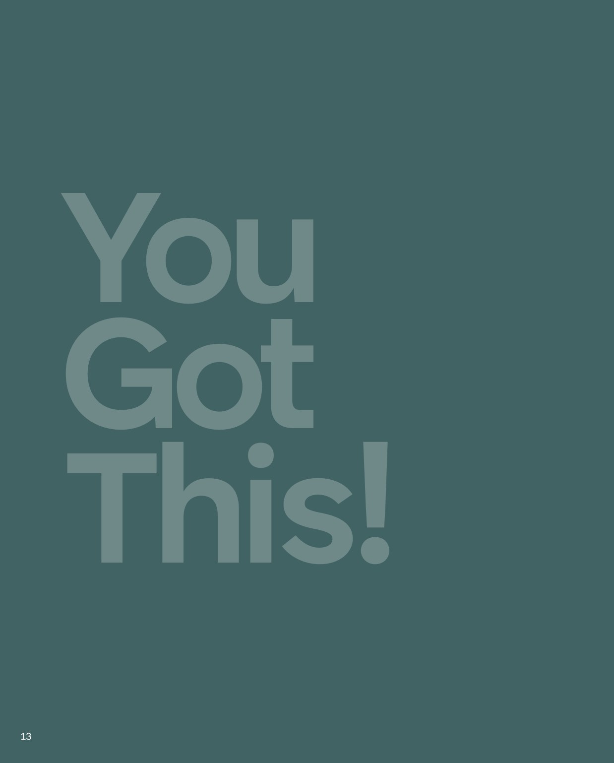 Interior page from the journal reading 'You Got This!'